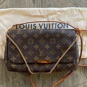 Louis Vuitton monogram 2 way crossbody bag w chain